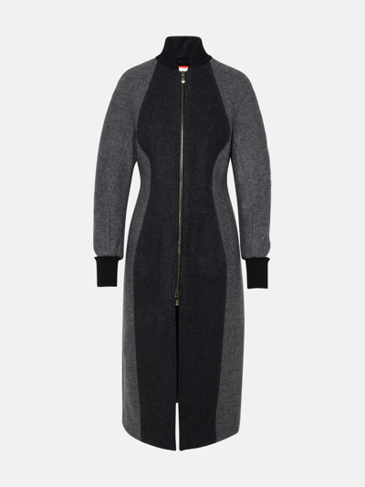 Shop Ferrari Grey Wool Coat In Black