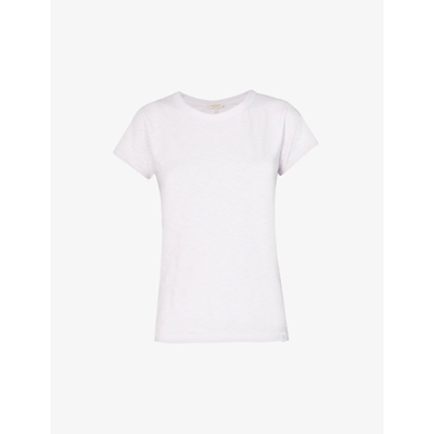 Shop Rag & Bone Women's Lilac Slub Relaxed-fit Cotton-jersey T-shirt