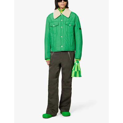 Ambush Logo-embossed Padded Shell Jacket In Amazon