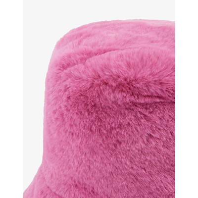 Hattie Faux-fur Recycled-polyester Bucket Hat In Bubblegum Pink
