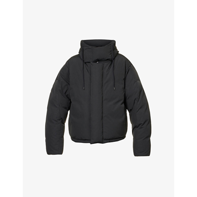 Shop Entire Studios Soa Funnel-neck Shell-down Jacket In Soot