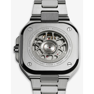 Shop Bell & Ross Br05g-si-st/sst Urban Stainless-steel Automatic Watch In Silver