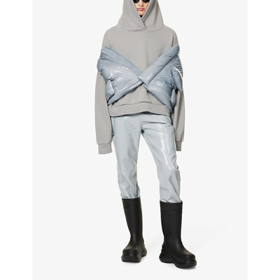 Shop Entire Studios Men's Rhino Boxy-fit Faded-wash Cotton-jersey Hoody In Grey