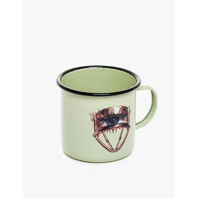 SELETTI WEARS TOILETPAPER EYE-PRINT ENAMEL MUG 9CM 62427563