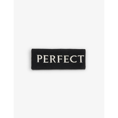 Shop Perfect Moment Logo-knit Stretch-wool Blend Headband In Black