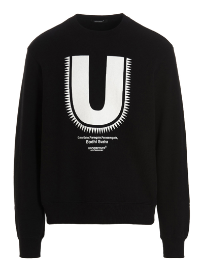 Shop Undercover Printed Sweatshirt In White/black