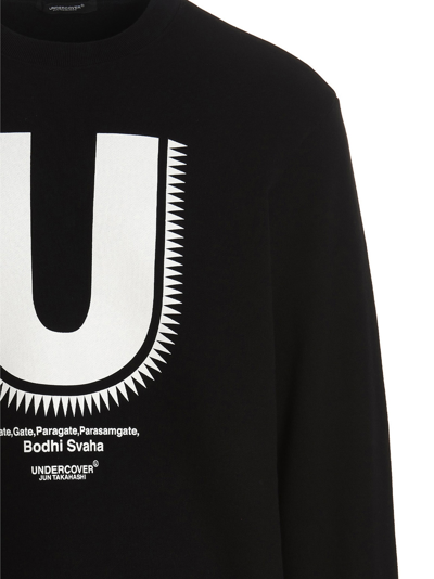 Shop Undercover Printed Sweatshirt In White/black