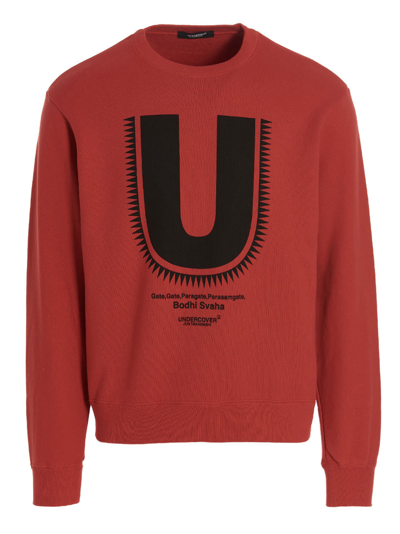 Shop Undercover Printed Sweatshirt In Red