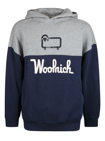 Shop Woolrich Color Block Hoodie In 30044