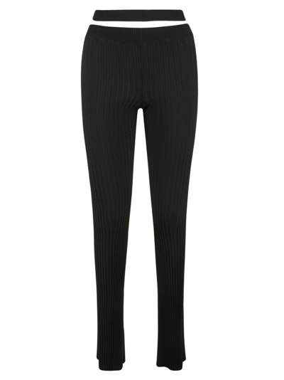 Shop Andreädamo Ribbed Knit Flare Leggings In 004