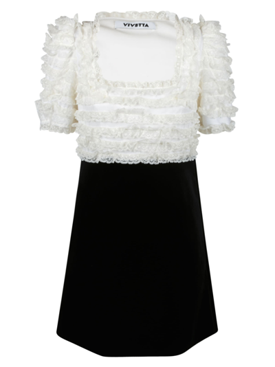 Vivetta Ruffle-detail Minidress In 9000