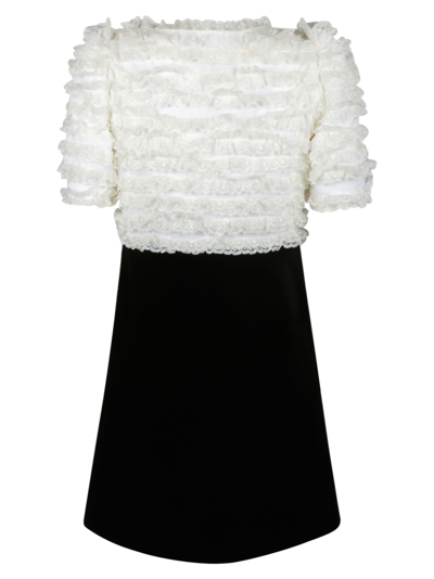 Vivetta Ruffle-detail Minidress In 9000