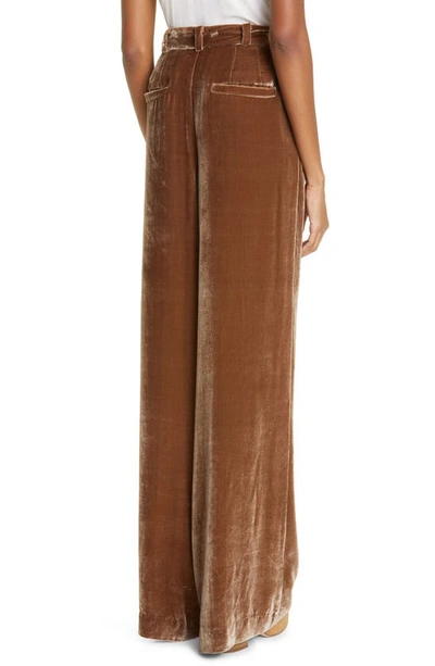 Shop Ulla Johnson Veronica Velvet Trousers In Mica