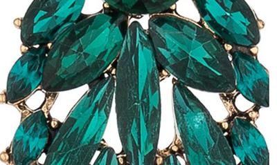 Ettika Crystal Chandelier Earrings In Green