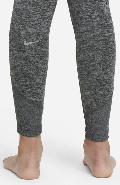 Shop Nike Kids' Dri-fit Yoga Leggings In Smoke Grey/ Grey/ Heather