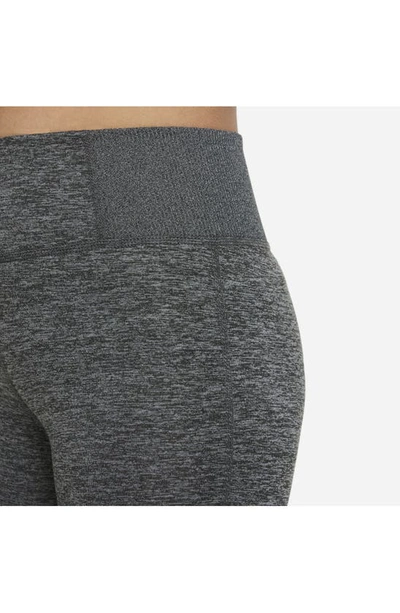 Shop Nike Kids' Dri-fit Yoga Leggings In Smoke Grey/ Grey/ Heather