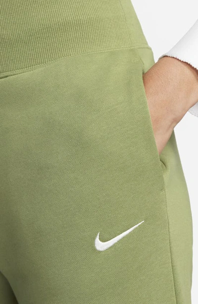 Shop Nike Sportswear Phoenix Fleece Sweatpants In Alligator/ Sail