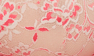 Shop Montelle Intimates Flirt Lace Underwire Demi Bra In Rose Dust/ Raspberry