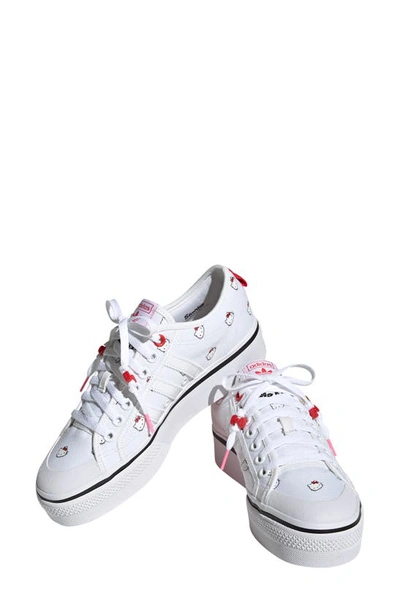 Shop Adidas Originals Nizza Platform Sneaker In White/ Ftwr White/ Core Black