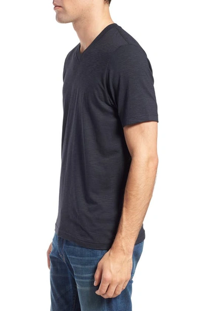 Travismathew Cloud Trim Fit Slubbed T-shirt In Black