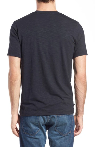 Travismathew Cloud Trim Fit Slubbed T-shirt In Black