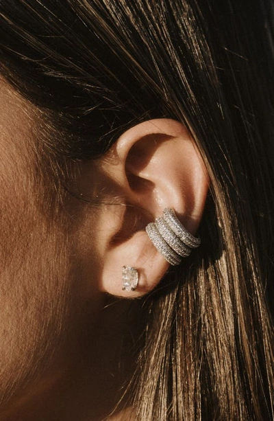 Shop Child Of Wild Joni Pavé Ear Cuff In Silver