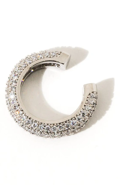 Shop Child Of Wild Joni Pavé Ear Cuff In Silver