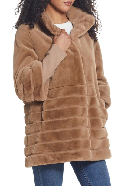 Shop Gallery Water Resistant Faux Fur Jacket In Camel