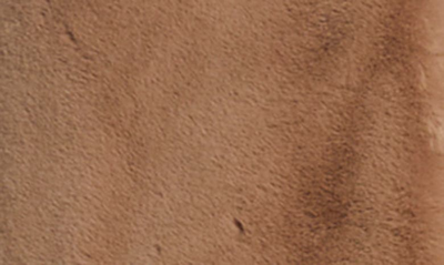 Gallery Water Resistant Faux Fur Jacket In Camel