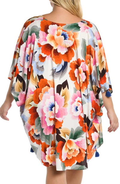 La Blanca Plus Size Floral Kimono In Multi