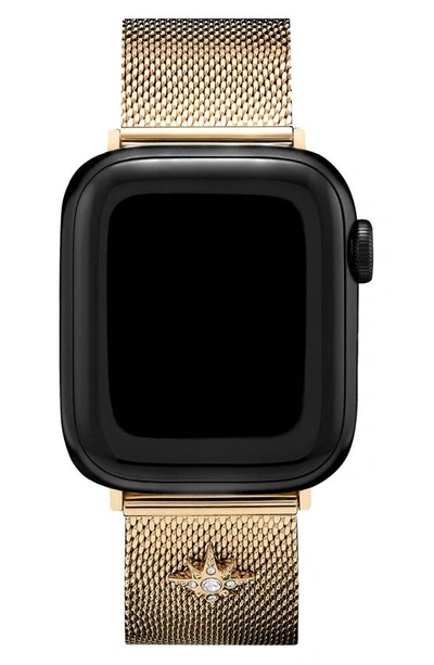 Shop Olivia Burton Celestial Mesh 20mm Apple Watch® Watchband In Gold