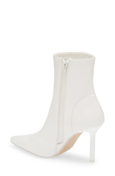 Shop Steve Madden Elysia Pointed Toe Bootie In White Leather
