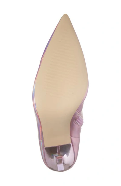 Shop Steve Madden Elysia Pointed Toe Bootie In Pink Iridescent