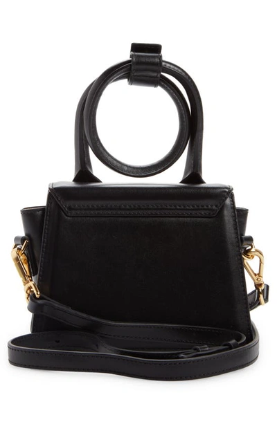 Shop Jacquemus Le Chiquito Noeud Leather Crossbody Bag In Black