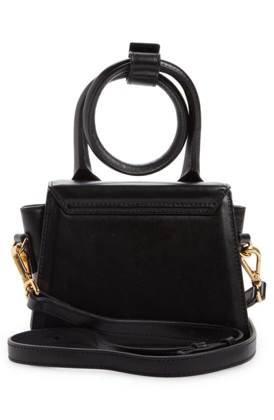 Jacquemus Le Chiquito Noeud Leather Crossbody Bag In Black