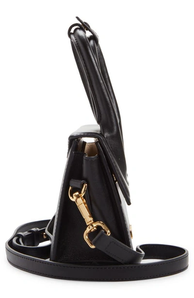 Jacquemus Le Chiquito Noeud Leather Crossbody Bag In Black