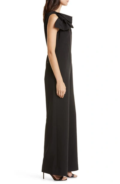 Shop Milly Knox One-shoulder Jumpsuit In Black