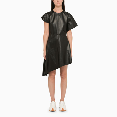 Shop Loewe | Asymmetrical Black Leather Dress