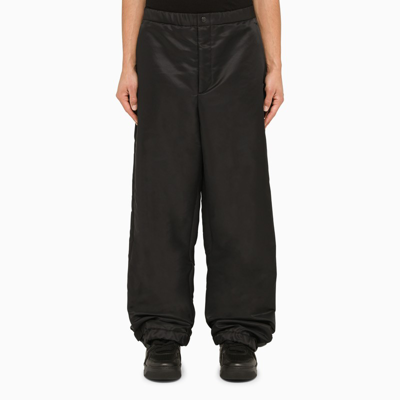 Shop Valentino Black Nylon Cargo Pants