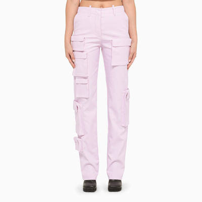 Shop Off-white ™ | Lilac Cotton Cargo Trousers In Purple