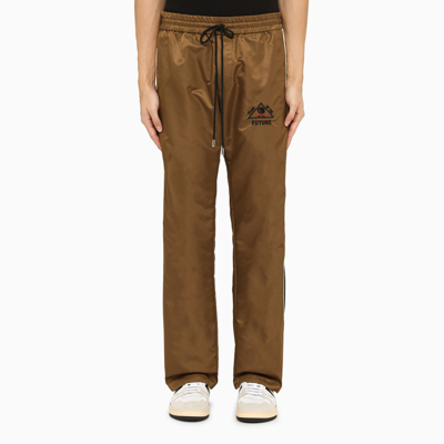 Shop Just Don Brown Nylon Jogging Trousers