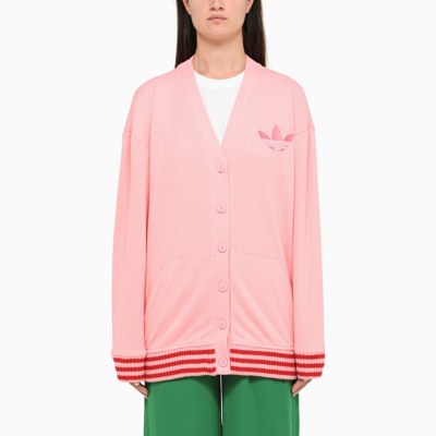 Shop Adidas Originals Pink Oversize Cardigan