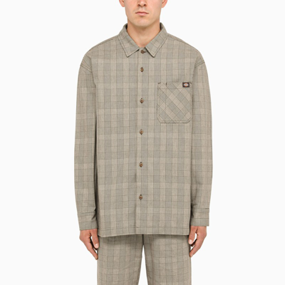 Shop Dickies Prince Of Wales Cotton Shirt In Brown