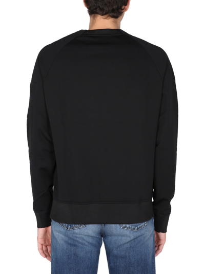 Shop Ma.strum Sweatshirt With Embroidered Logo In Black