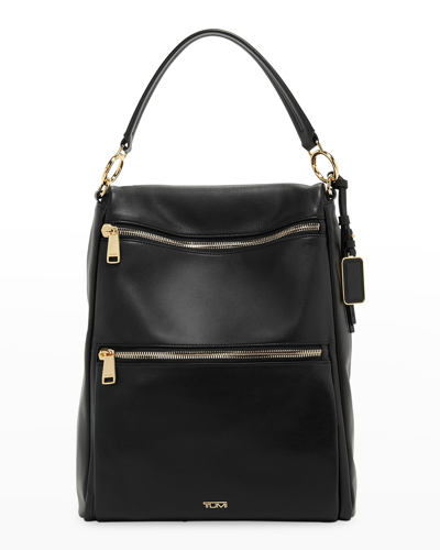 Shop Tumi Liv Tote Backpack In Black Leather