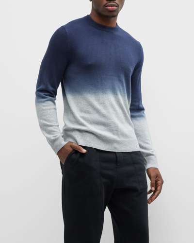 Shop Theory Men's Hilles Cashmere Crew Sweater In Light Grey Melang