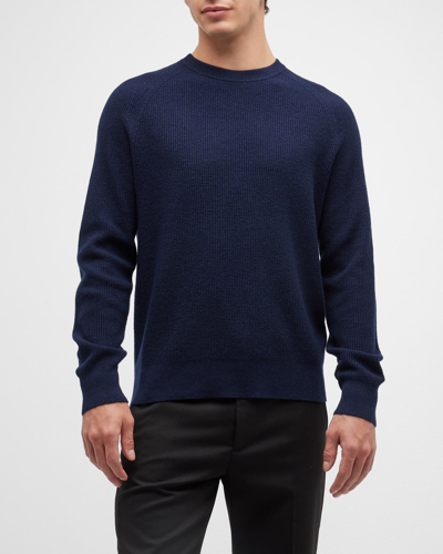 Shop Theory Men's Toby Plush Knit Sweater In Light Baltic