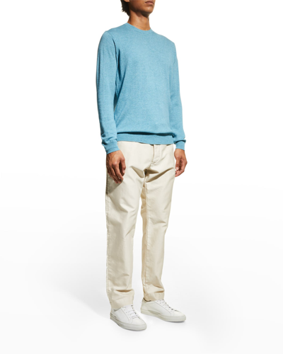 Shop Rodd & Gunn Men's Queenstown Optim Wool-cashmere Sweater In Medium Blue