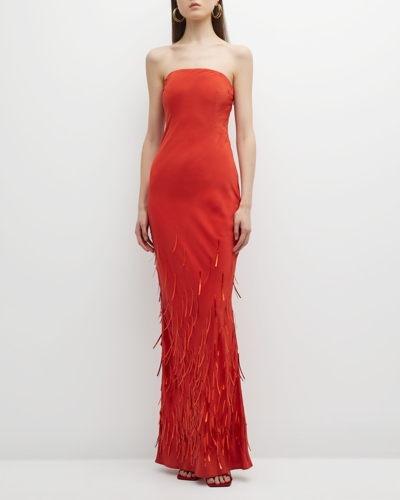 Cult Gaia Anisa Gown In Rouge
