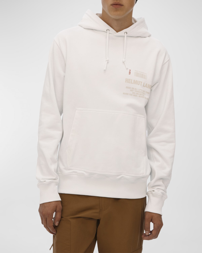 Shop Helmut Lang Men's Ski Pass Terry Pullover Hoodie In White